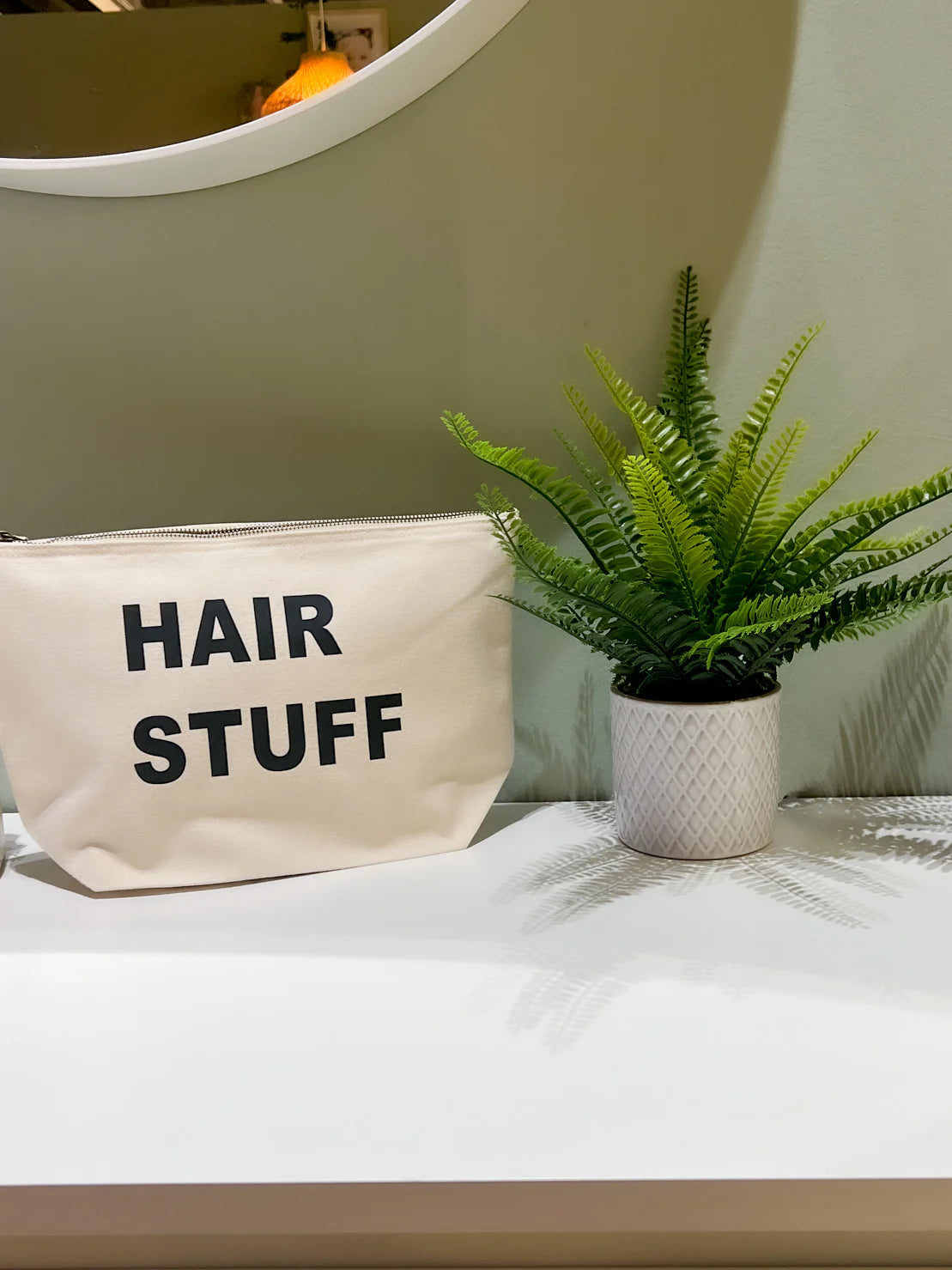 Large 'Hair Stuff' Pouch - Natural