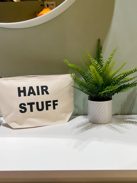 Large 'Hair Stuff' Pouch - Natural