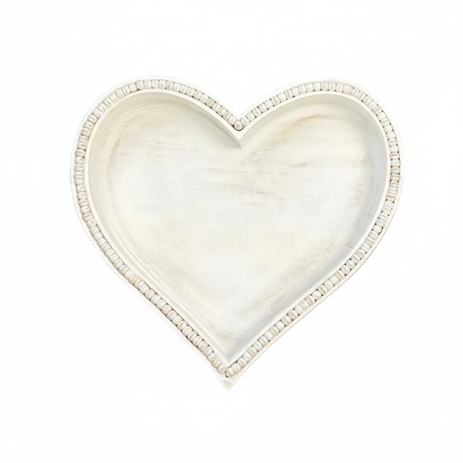 Heart Tray Beaded Small