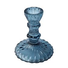 Leela Ink Glass Candlestick