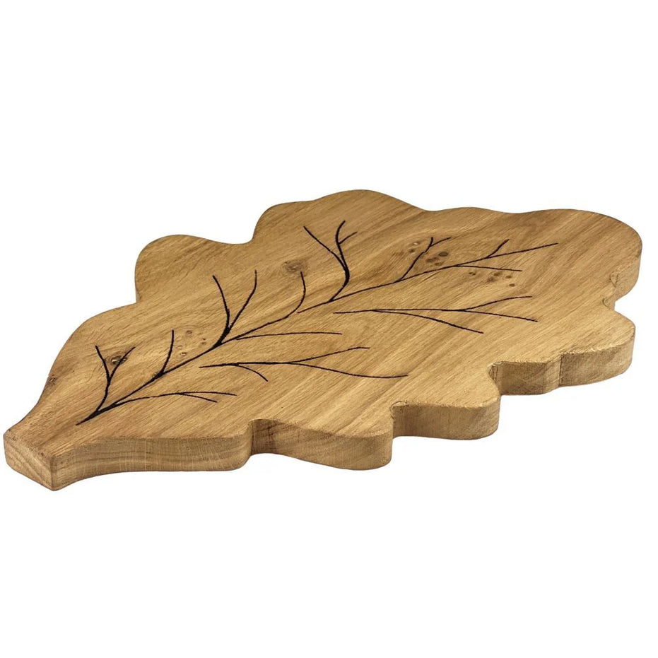 Framed Oak Serving Board-Oak Leaf