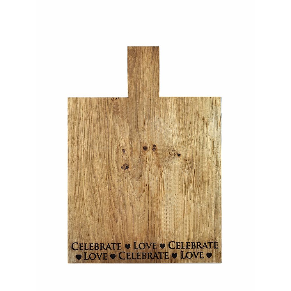 Love and Celebrate Oak Paddle Medium