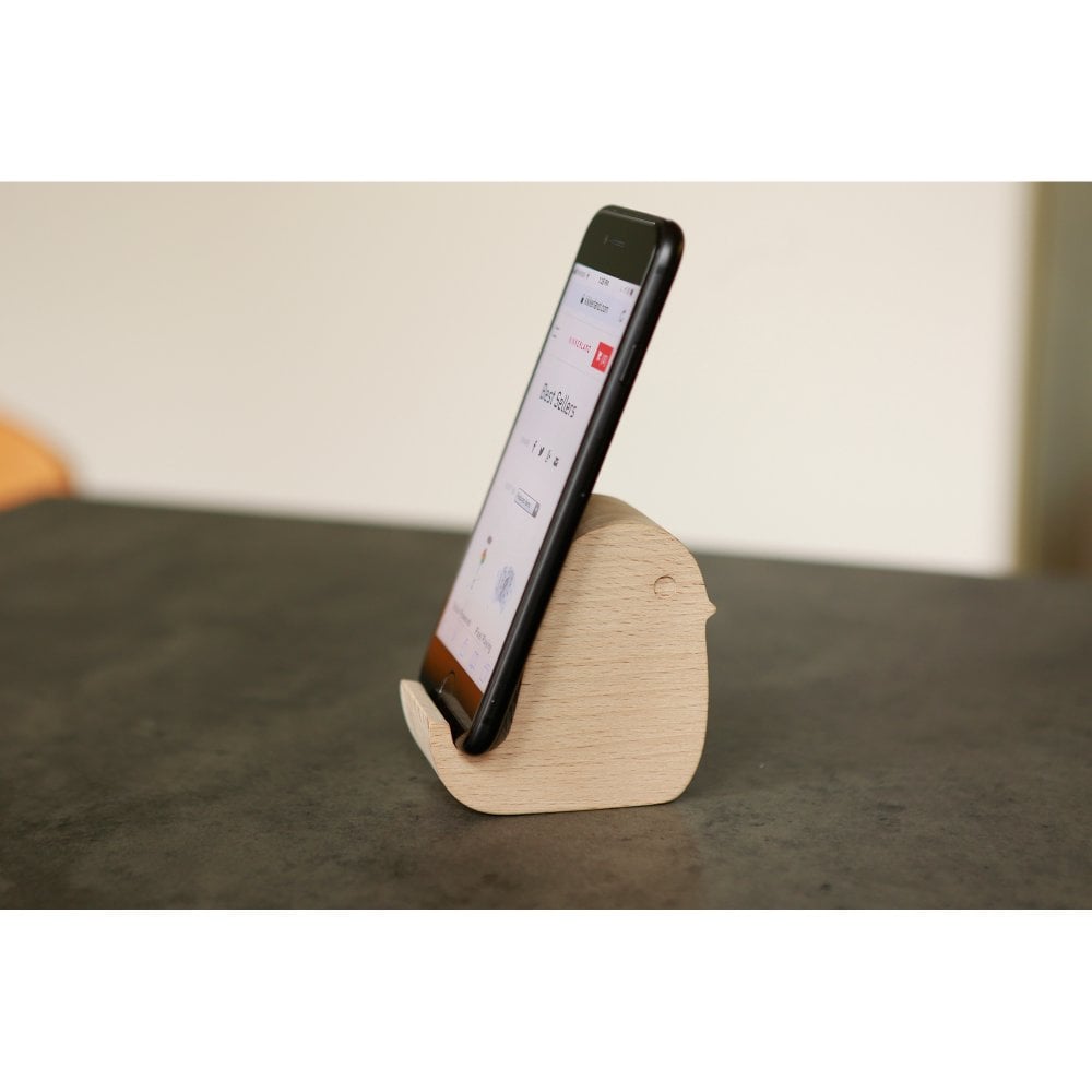 Bird Beechwood Phone Stand
