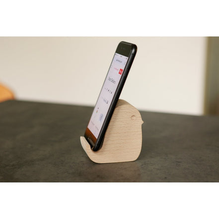 Bird Beechwood Phone Stand
