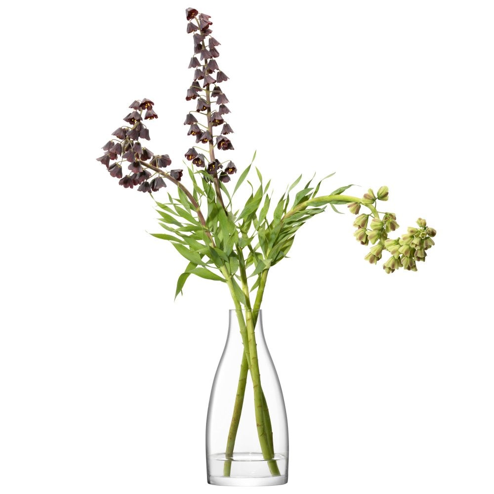 Flower Kiln Vase H31cm Clear