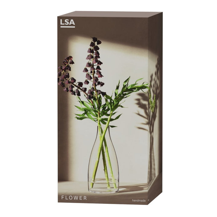 Flower Kiln Vase H31cm Clear