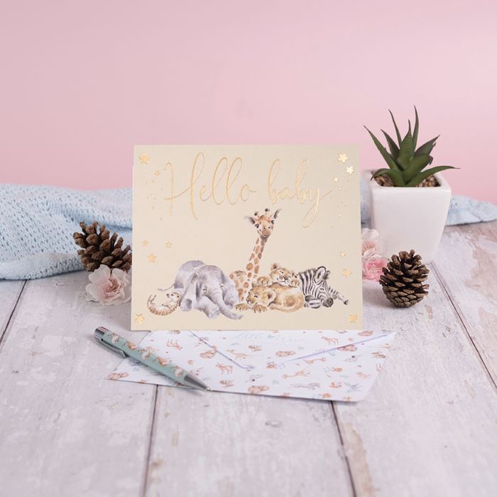 Little Savannah Hello Baby Card