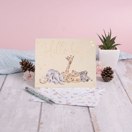 Little Savannah Hello Baby Card