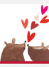 Two Bears with Love Hearts Valentines Day Card