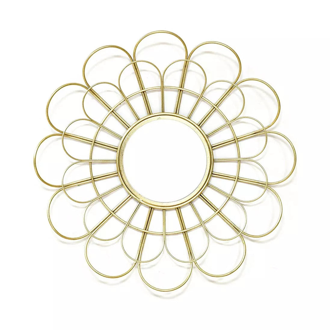 Happy Place Metal Round Mirror – 70cm