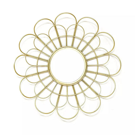 Happy Place Metal Round Mirror – 70cm