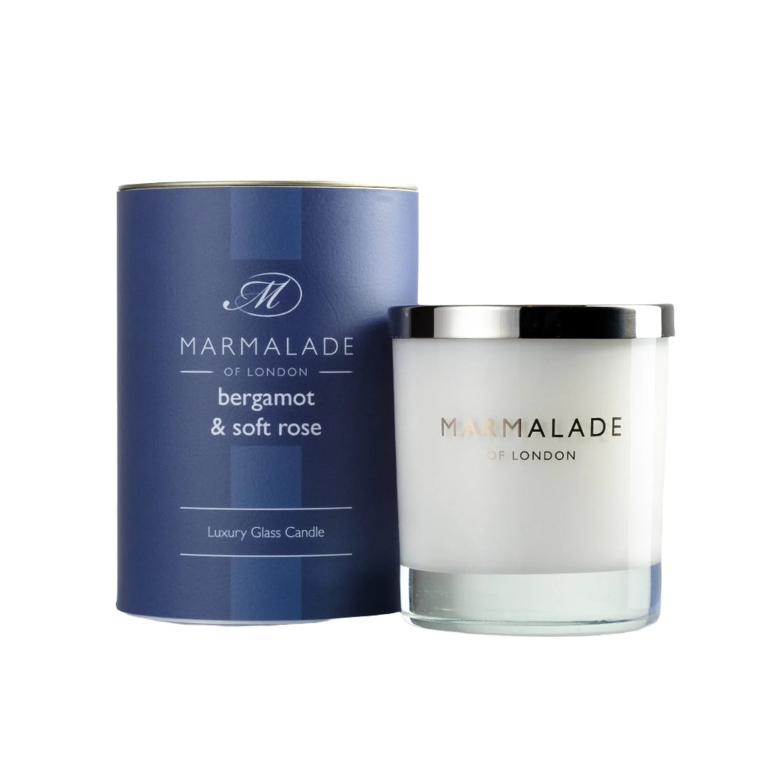 Bergamot & Rose Glass Candle