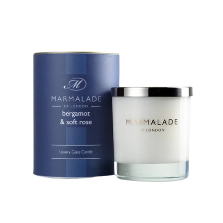Bergamot & Rose Glass Candle