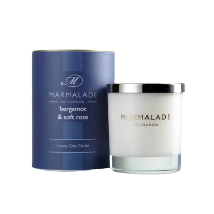 Bergamot & Rose Glass Candle