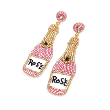 Pink Rose Earrings