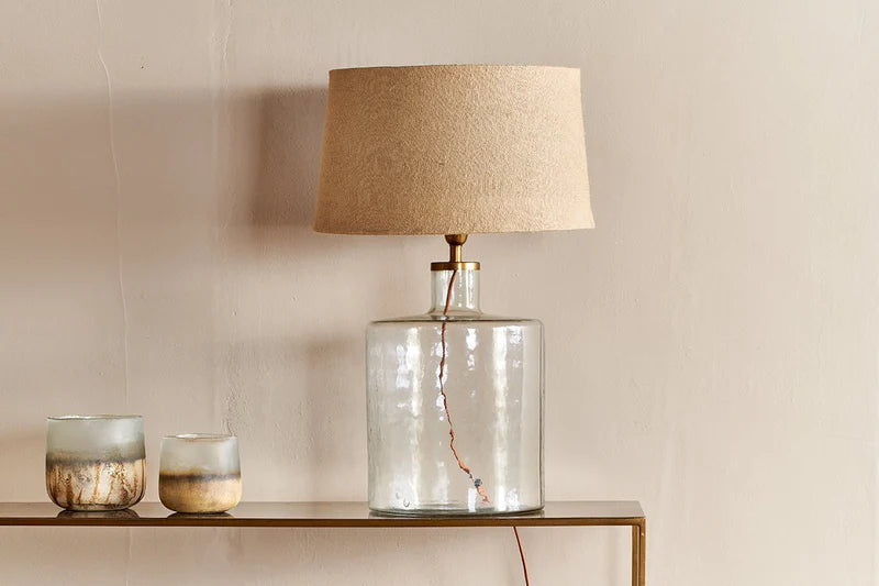 Edina Recycled Glass Table Lamp - Clear - Large