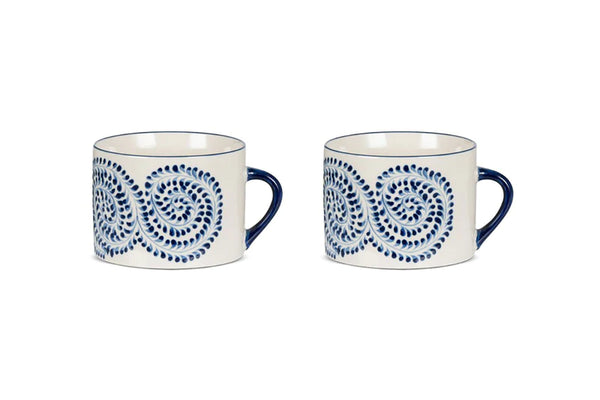 Eshani Ceramic Mug - Indigo - Large (Set of 2)