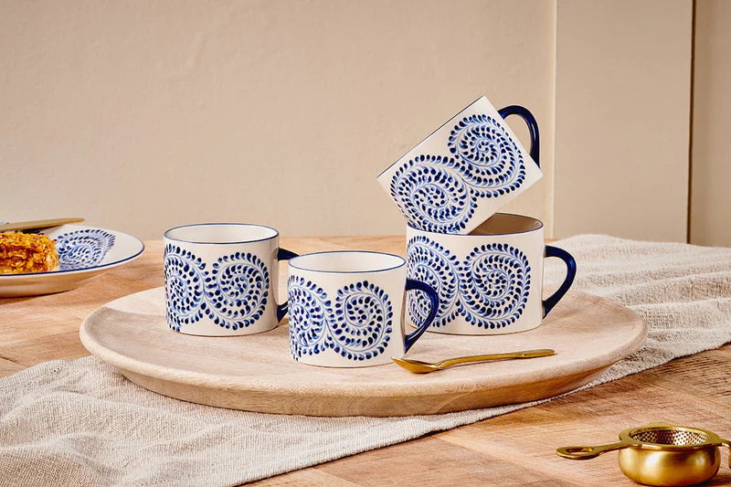 Eshani Ceramic Mug - Indigo - Large (Set of 2)