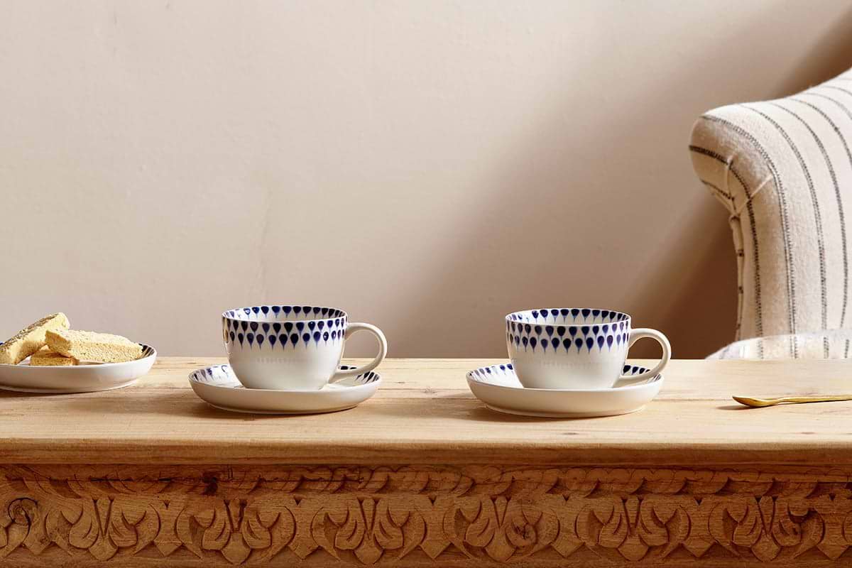 Indigo Drop Cup & Saucer