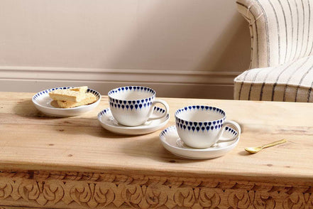 Indigo Drop Cup & Saucer