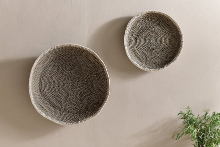 Sadie Basket Wall Art - Black & Natural Large