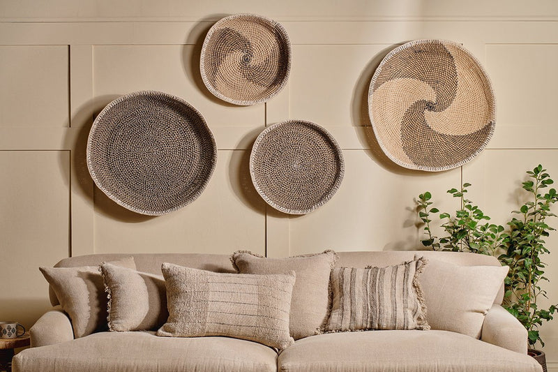 Sadie Basket Wall Art - Black & Natural Large