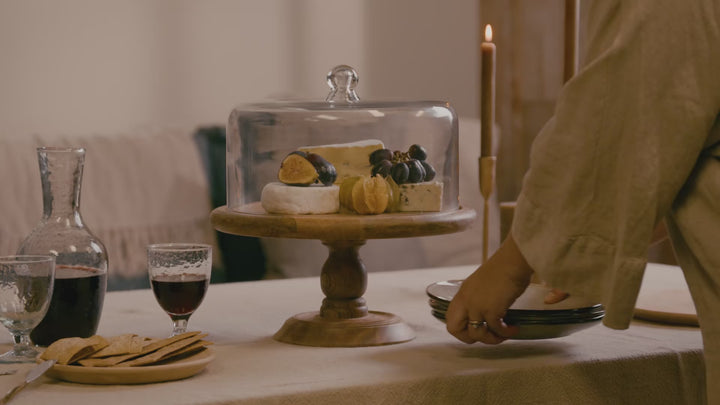 Recycled Glass Dome Cake Stand