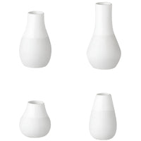 Mini White Vases Set of 4