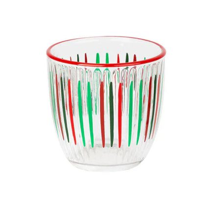 Red and Green Stripe Tumbler