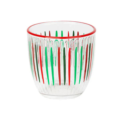 Red and Green Stripe Tumbler