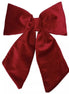 Velvet Bow Decoration - Red
