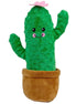 Green Cuddly Cactus Flower Soft Plush Plant Squeaky Dog Toy