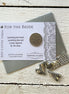 Carded Charm - Lucky Sixpence for the Bride