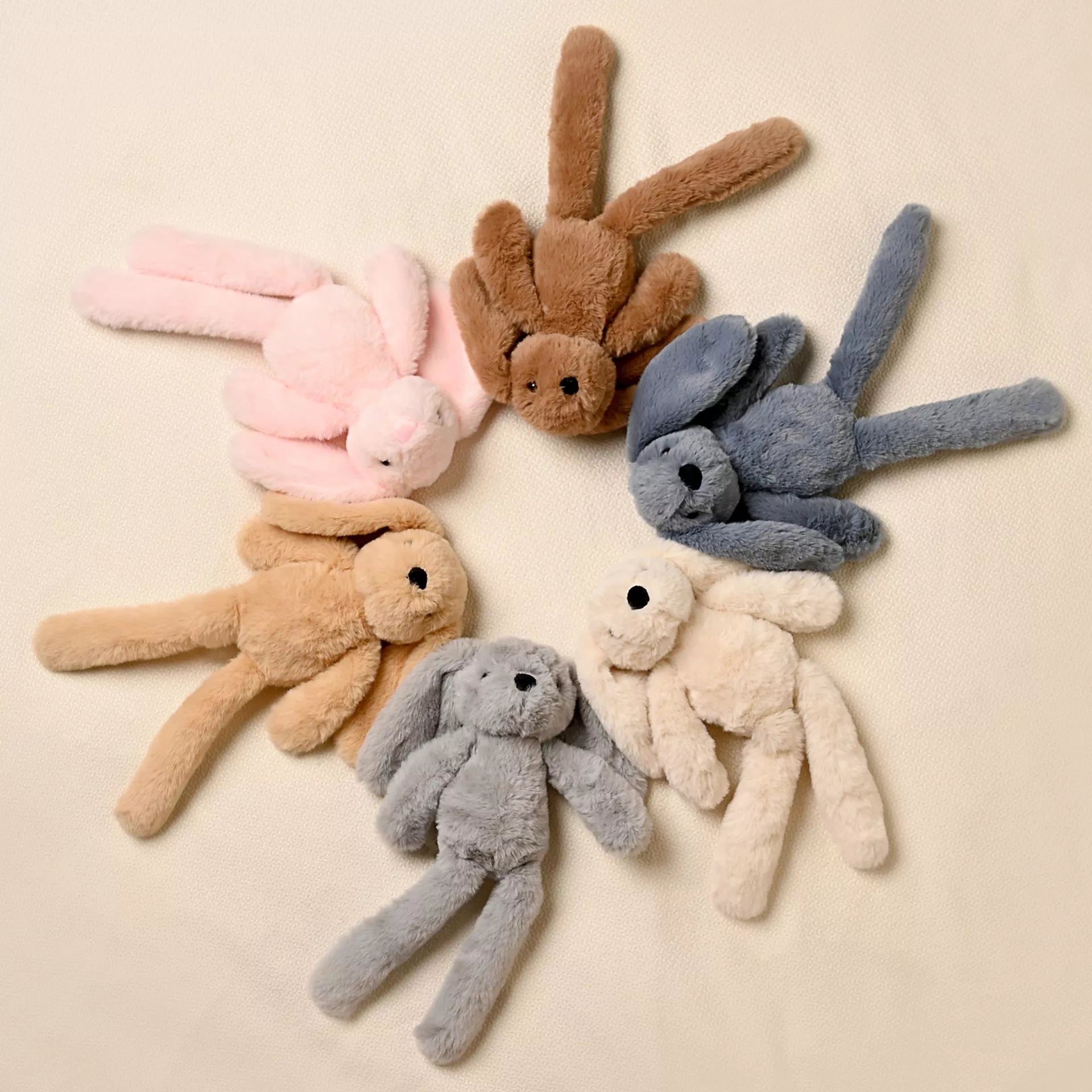 Cookie The Bunny Plush Long Leg Dark Brown Bunny
