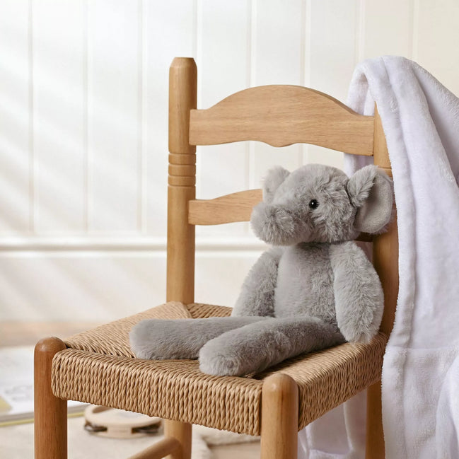 Nelly The Plush Long Leg Grey Elephant 35cm