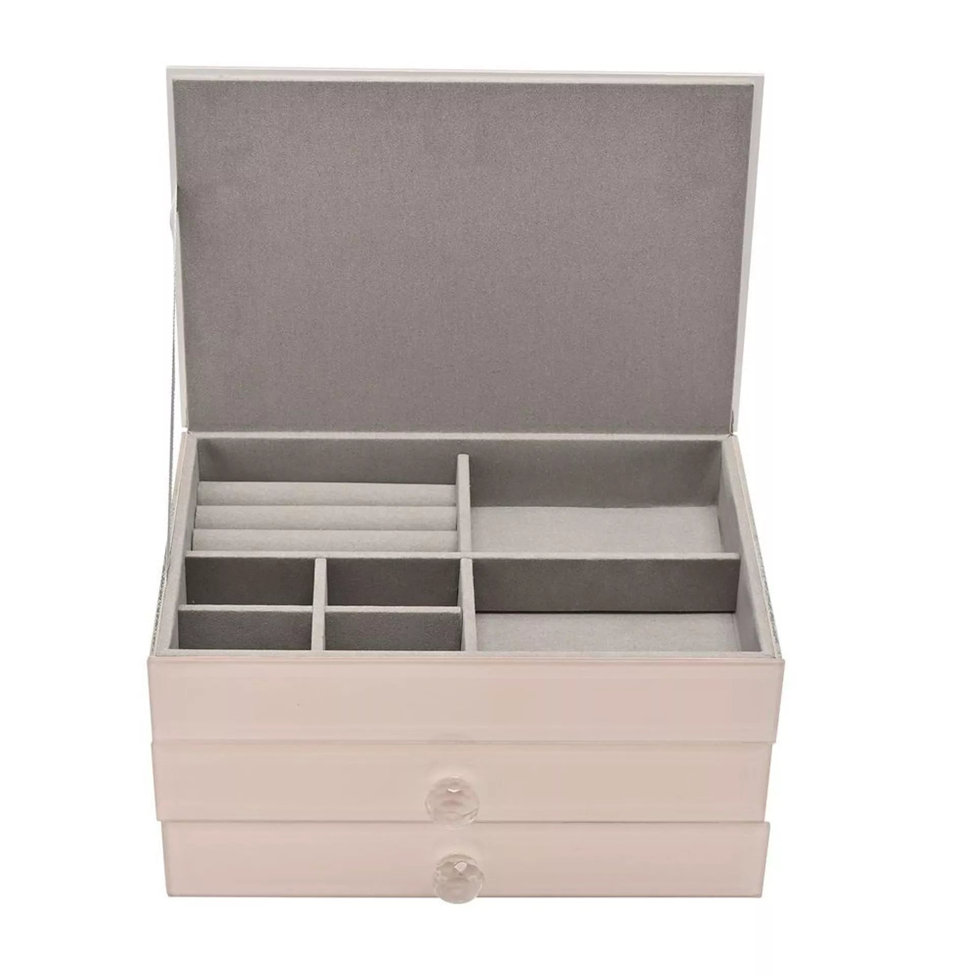 Sophia Classic Nude Glass Jewellery Storage Drawers
