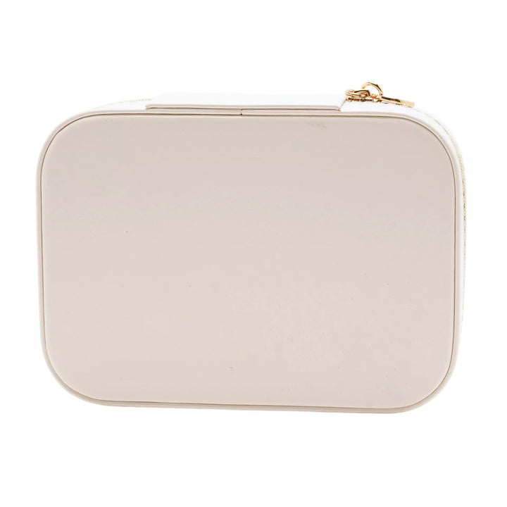 White &amp; Blue Floral Jewellery Box