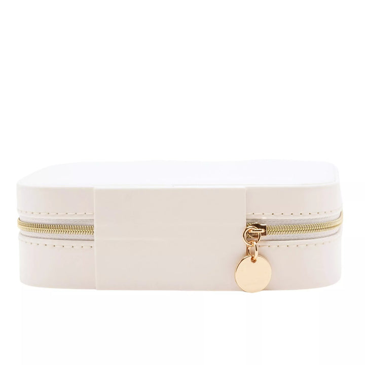 White &amp; Blue Floral Jewellery Box