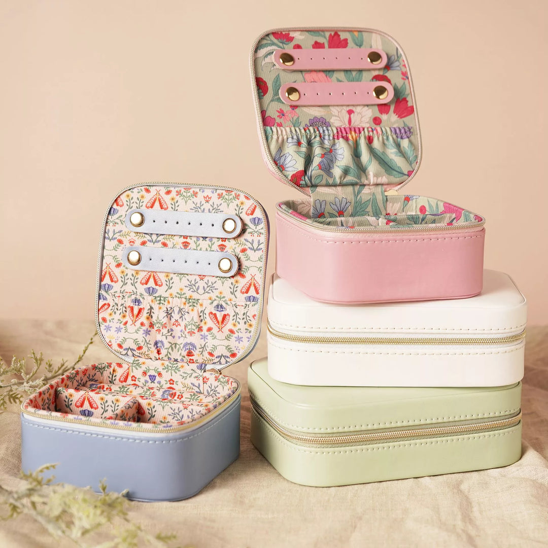 Sophia Lane Pink &amp; Green Floral Jewellery Box