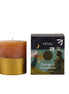 Gold half dipped Pillar Candle - Orange & Cinnamon