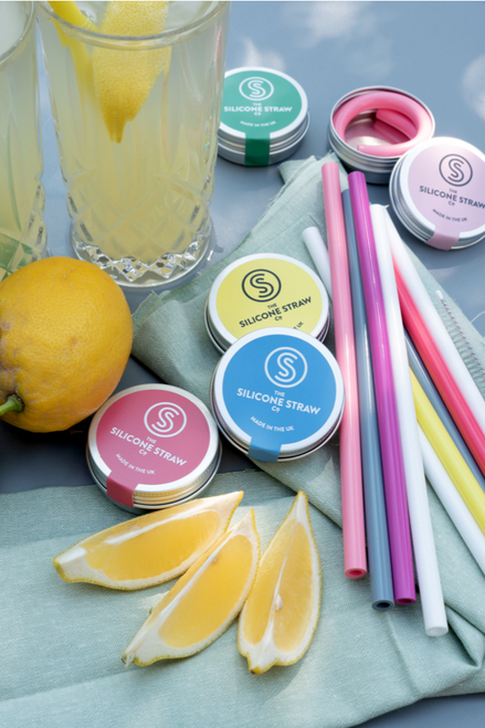 White Reusable Straw in Travel Tin