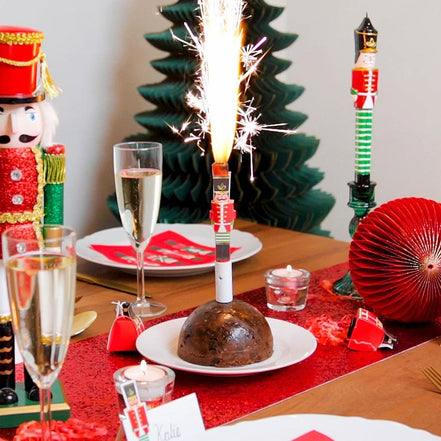 Nutcracker Singing Christmas Pudding Fountain