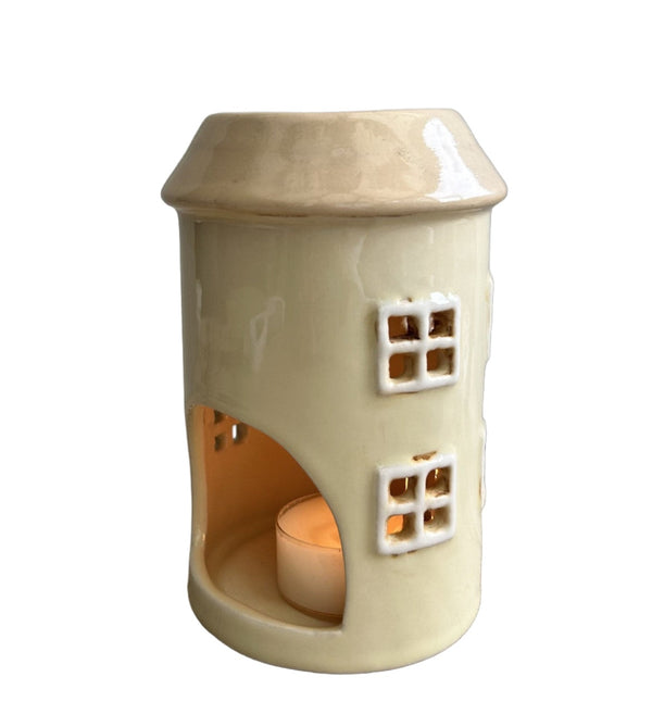 Pottery Style House Wax Melter - Cream