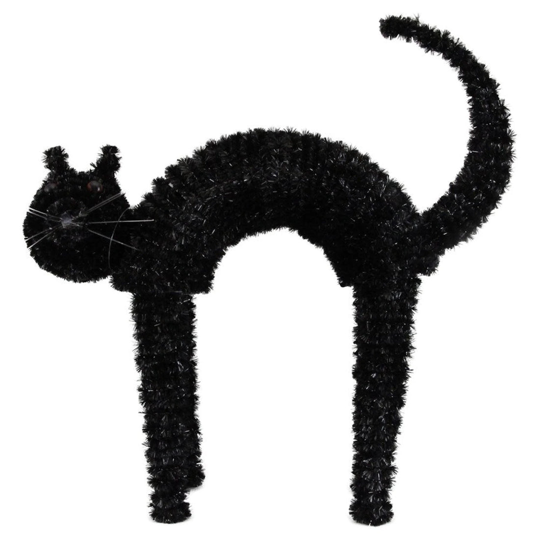 Black Tinsel Standing Cat