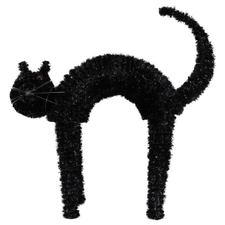 Black Tinsel Standing Cat