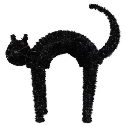 Black Tinsel Standing Cat