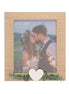 Love Story Rustic Frame with Heart & Leaves