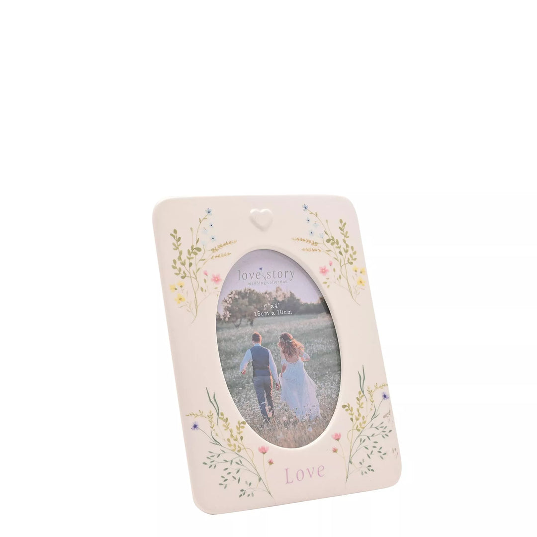 Ceramic Photo Frame 4x6 Floral