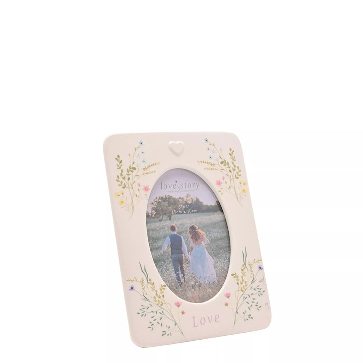 Ceramic Photo Frame 4x6 Floral