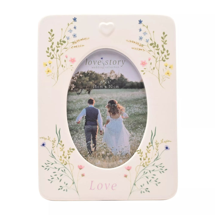 Ceramic Photo Frame 4x6 Floral